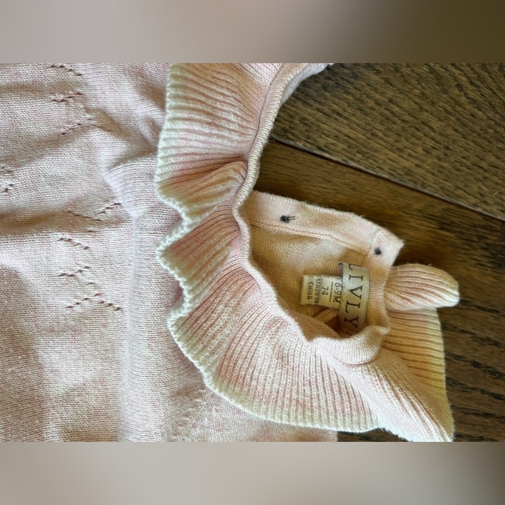 Livly 6-9 cream sweater blouse luxury baby designer - Picture 3 of 3